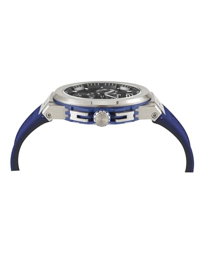 F-80 Titanium Tech Collection Luxury Mens Watch Timepieces with a Blue Strap Featuring a Titanium Case and a Black Dial2