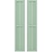 Ekena Millwork ARW101BF311X52SGH Americraft Three Exterior Real Wood Two Equal Panel Framed Board-n-Batten Shutters (Per Pair), 10 1/2"W x 52"H, Seaglass