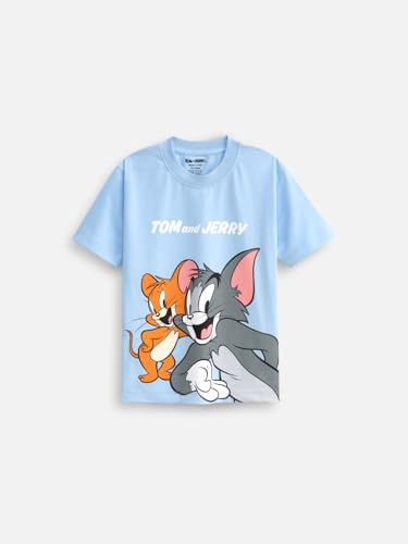 Image of Nap Chief Kids Cotton Official Tom & Jerry Co ord Set for Boys & Girls, T Shirt and Shorts for Casual Wear