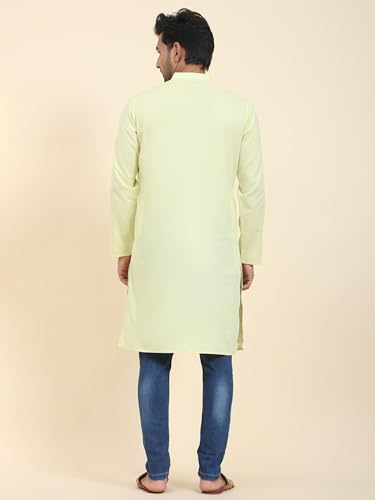 Image of SKAVIJ Mens Cotton Casual Wear Everyday Use Modern Kurta