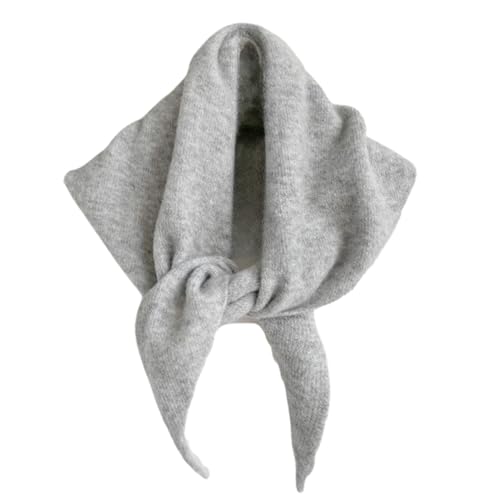 TYATVS Knit Triangle Scarf for Women Knitted Head Scarf Y2k Bandana Fisherman Downtown Girl Aesthetic Accessories