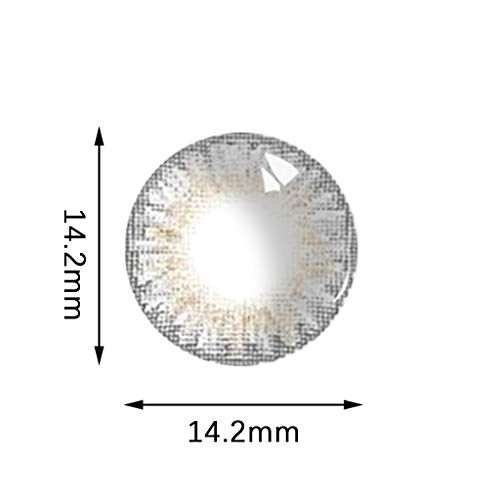 Ohome 1 Pair of Tone Colored-Lenses,Enlarger Eyes Supernatural Lens,Fashion Eye Lenses,Beautiful Color Student Lens (Honey)