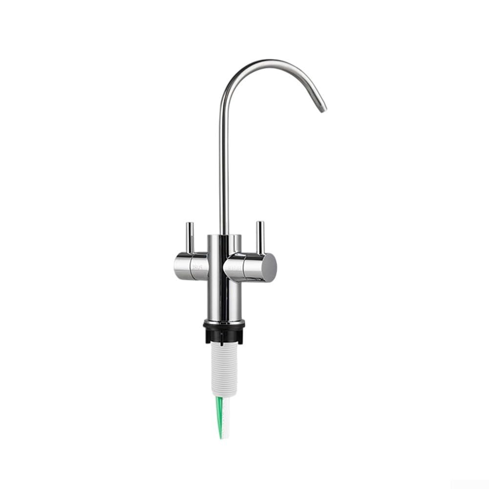 Rubinetto girevole per camper, rubinetto singolo per acqua fredda o calda e fredda, per camper, bagno, cucina, rimorchio, barca, finitura cromata, corpo in ABS con acciaio inossidabile Ou
