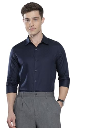 Chemise à carreaux homme bleu marine coupe ajustée manches longues taille S
