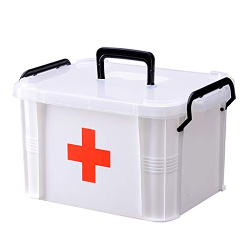 ZYMEN Botiquín Caja De Almacenamiento De Medicina Doméstica Caja De Almacenamiento De Medicina De Múltiples Capas Familiar Portátil (Tamaño : L) Commemoration Day