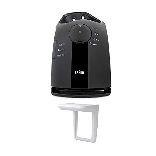 Braun Pulsonic Clean Charge Base Unit (Black) (Clean and Charge Base Only) with Knox Gear Multipurpose Outlet Wall Shelf bundle (2 Items)