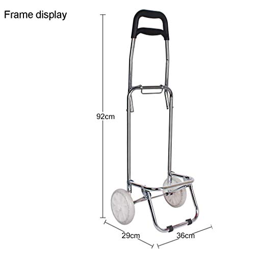 Leichter faltbarer Einkaufstrolley Cart2Wheel aus Edelstahl für Lebensmittel und Gepäckträger, einfaches Push-Pull-Design für bequemes Einkaufen und Reisen – Bild 3