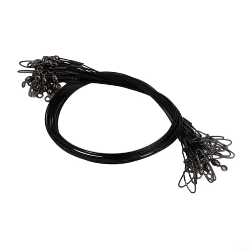 Cable de Pesca de Acero 125lb Nylon Antimordida Paquete 20