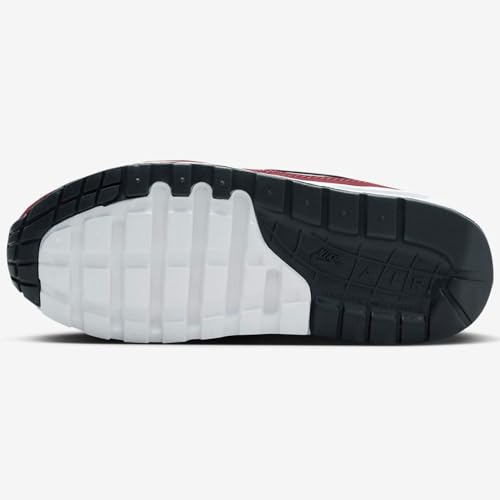 NIKE Air Max 1 Big Kids' Shoes (DZ3307-111, White/Dark Team Red/Pure Platinum/Black) Size 64