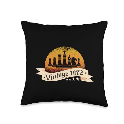 Chess-Game Chess-Player 1972 Birthday Chess-Board Chess Throw Pillow