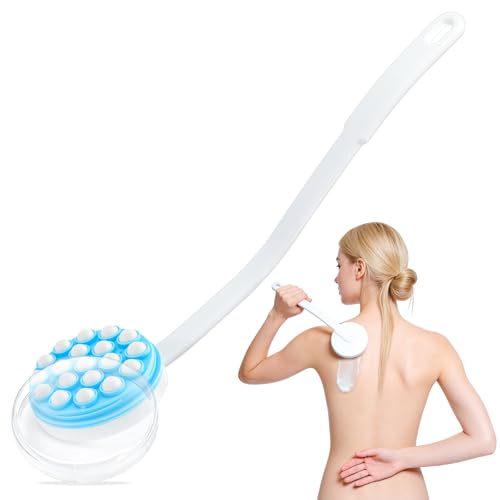 2 en 1 Aplicador de loción para espalda, 45cm Aplicador Crema Espalda, Mango desmontable Asistente para Aplicar Crema, Aplicador de leche corporal Protector solar Crema Hidratante para Mujeres Hombres