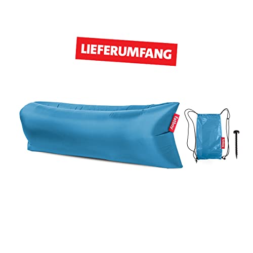 Fatboy Lamzac 3.0 Inflatable Sofa Lounger – No Pump Needed – Indoor & Outdoor Use – 200 x 90 x 50 cm - Himmelblau