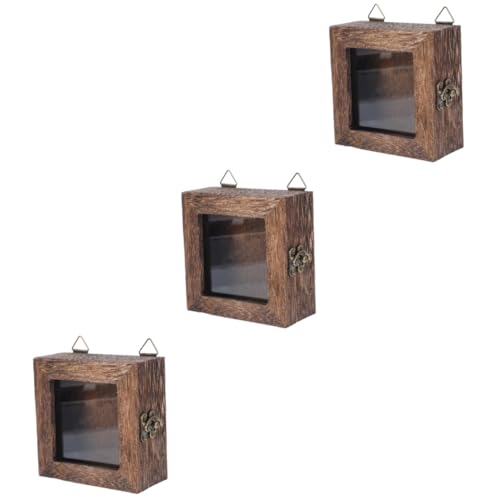 Holibanna 3pcs Box Creative Photo Frame Specimen Display Case Pressed Flower Frame for Jewelry Coins Crafts