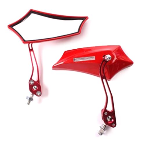 Qsvbeeqj Espejo retrovisor de cristal lateral para bicicleta, soporte para manillar, espejo retrovisor lateral