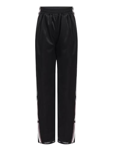 FEESHOW Kids Boys Girls Tear Away Basketball Pants Side Split Button Post Surgery Trousers with Pockets2