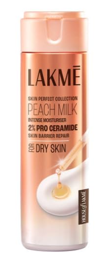 Peach Milk Intense Moisturiser with 2% Pro Ceramide | 24hr Deep Hydration for Strong Skin Barrier Repair & Glowing Skin | Lightweight, For Dry, Normal/Oily & Sensitive 120 ml