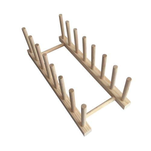 ERINGOGO Multi-use Wooden Display Stand: Plate Holder Book Shelf Photo Frame Stand Easy to Clean for Kitchen Living Room