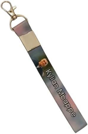Beavenue Exclusive Messi, Mbappe, and Ronaldo Keychain - Stylish Anti-Rust & Double-Sided Silk-Feel Strap Keyring for Football Fans