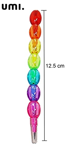 Image of Amazon Brand - Umi Pearls Moti Design Non-Sharpening Stacking Pencil Set of 6pc, 7 Pearls in Each Pencil