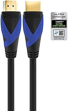 U9 8K Certified Ultra High Speed HDMI Cable 2.1 48Gbps 8K60Hz 4K120Hz eARC ARC HDR ALLM VRR QFT QMS | 1m / 3.3 feet | U9-8KP-3F