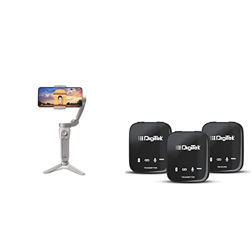DIGITEK® (DSG 007F) 3 Axis Handheld Steady Gimbal PTZ Camera Mount & Wireless Microphone System for DSLR, Camcorder, Smartphone & Tablet DWM 101 DIGITEK® (DSG 007F) 3 Axis Handheld Steady Gimbal PTZ Camera Mount & Wireless Microphone System for DSLR, Camcorder, Smartphone & Tablet DWM 101