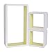 Mobili Rebecca®Conjunto de 3 Estantes Repisas Flotante Madera MDF Blanco Amarillo Diseño Contemporaneo Organizacion DVD Libros (Cod. RE4877)