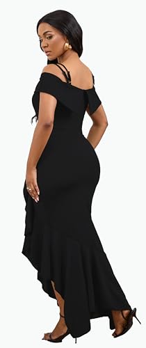 Image of FairyLove Women's One Shoulder Sleeveless Formal Ruched Bodycon Fashion Dress Belted Cocktail Dresses
