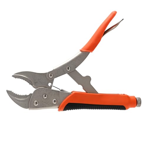 Lawazim Vise Plier with Orange and Black Handle -10inch- Heavy-Duty Jaw-Locking Pliers with Curved Jaw, and Non-Slip Ergonomic Handle - for Metalworking, Automotive Repair, Tightening, and Clamping