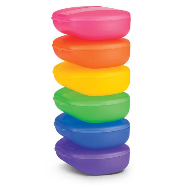 Plasdent TC2002-TCA Retainer Boxes Translucent Assorted Tropical Colors 12/Box