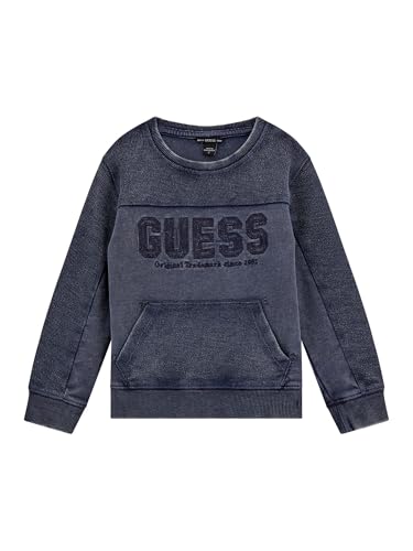 GUESS Boys' Eco Long Sleeve Embroidered Sweatshirt