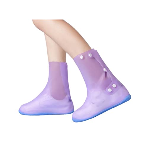 Cubrezapatos De Silicona Resistente Al Agua De Tubo Alto Funda for Botas De Lluvia Diseño De Doble Hebilla, Elástico Ajustable. Reutilizable, Fácil De Usar Y Antideslizante. ( Color : A , Size : M ) Cover