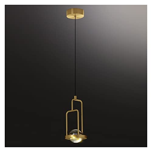 Chandelier en cristal lustres à LED lampe suspendue cuivre salon moderne