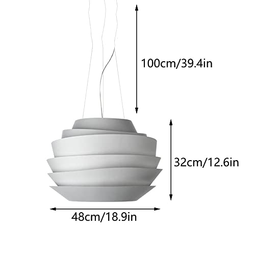 Lustre multicouche nordique pour éclairer efficacement et décorer une table de repas - 3