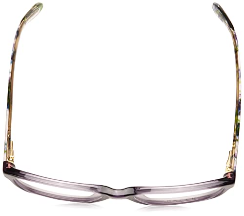 Ralph By Ralph Lauren Women's Ra7039 Square Prescription Eyewear Frames, Shiny Transparent Violet/Demo Lens, 53 Mm #TOP3
