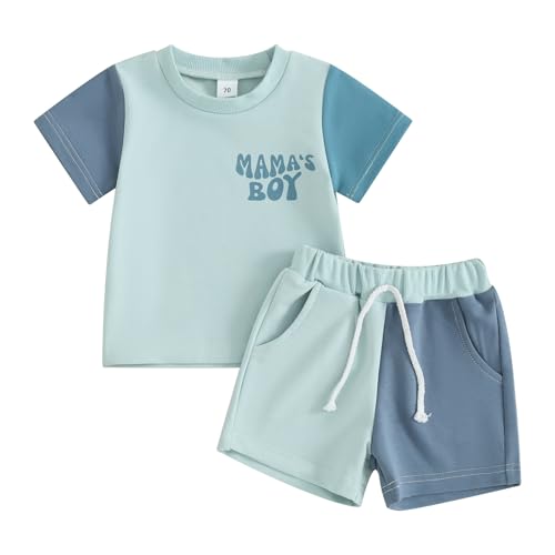 Image of Summer Toddler Boy Baby Clothes Short Sleeve T Shirts Top and Shorts Infant Neutral Outfit 6 9 12 18 24 Month 2t
