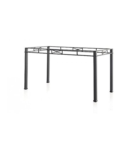 Mesa de forja Florencia - 6-Negro, Mesa de 130x80x74 cm. de Alto