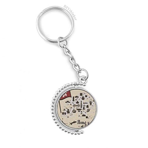 Llavero giratorio de Hong Kong ideal para organizar tus llaves con estilo viajero diario