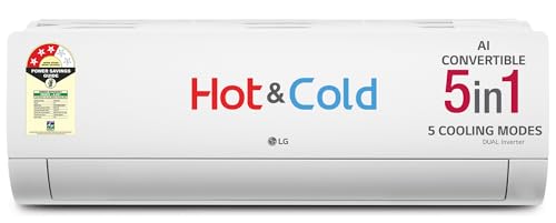 Image of LG 1.5 Ton 3 Star, Hot & Cold AC for All Season, DUAL Inverter Split AC (Copper, Convertible 5-in-1, VIRAAT Mode, 4 Way Air Swing, HD Filter with Anti-Virus Protection, US-H19BNXE, White)