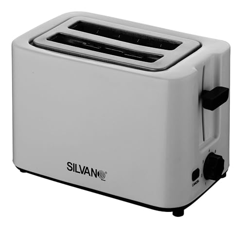 Tostadora Vertical Silvano, 700W, Tostadora para 2 Rebanadas, 7 Niveles Potencia Regulable, Bandeja...