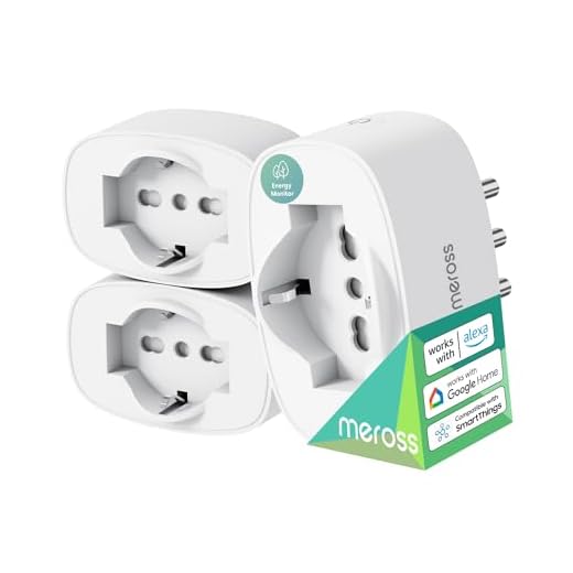 Meross Presa Smart Italiana, Presa WiFi (Type C, F, L) con Monitoraggio Consumi, Presa Intelligente 16A, Compatibile con Alexa, Google Home e SmartThings, Controllo Vocale e Remoto, 3840W, 3 Pezzi