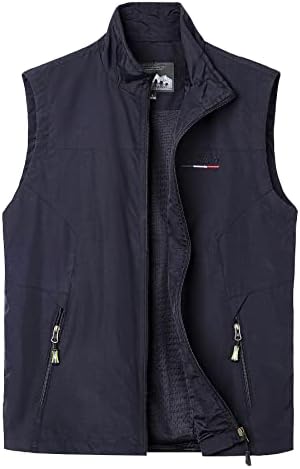 Btmpmcs Mens Softshell Gilet Outdoor Quick Dry Fishing Vest Breathable Camping Waistcoat Photography Hiking Outwear Sleeveless Jacket Tops