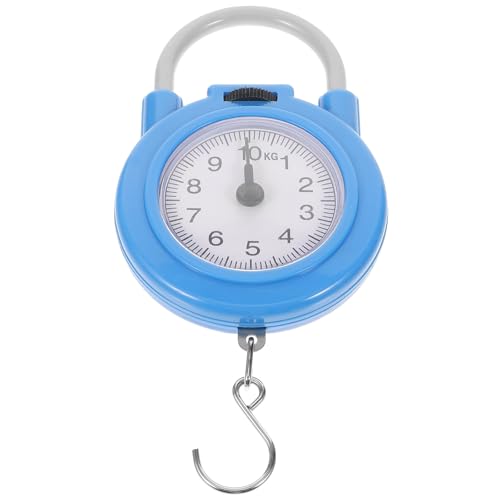 Portable Luggage Weight Scale with Hook Blue High Precision Mechanical Hanging Scale for Travel and Home Use