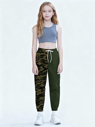 Image of SANGTREE Girls & Womens Printing Cargo Jogger Pants,6 Years - Women 2XL