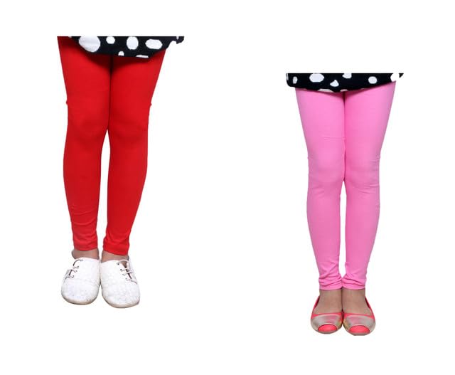 Image of KAYU Girl's Full Length Cotton Leggings Pants Pack of 2