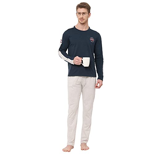Image of Sweet Dreams Men's Cotton Solid Pajama Set Pack of 2