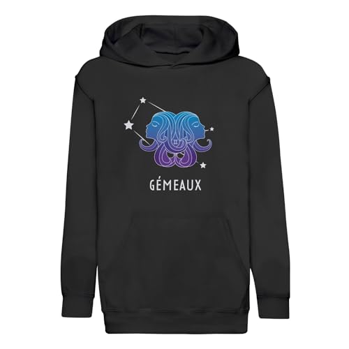 Sweat à capuche enfant Gémeaux en coton premium pour un confort stellaire unique