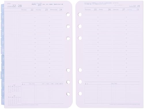 フランクリン・プランナー オリジナル・ウィークリー・リフィル 12ヶ月版 2026年1月始まり コンパクト 86598