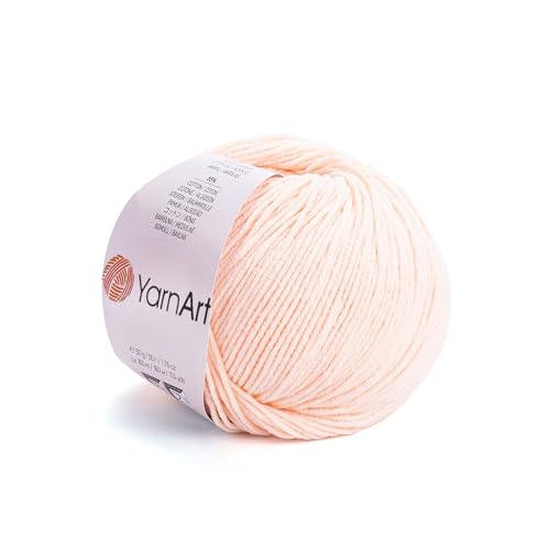 Image of YarnArt Genius Soft Cotton Acrylic Blend Yarn - Amigurumi, Crochet and Knitting -%55 Cotton-45% Acrylic, Craft Yarn for Kids and Adults Garments, Baby Items and Accessories, 174 yds / 50 g