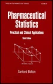Pharmaceutical Statistics Practical And Clinical Applications book cover