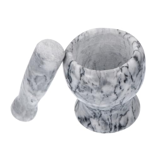 HYTROVE 大理製ガーリックマッシャー 手動すり鉢 ニンニク潰し器 キッチン用調味料クラッシャー 耐久性あり 粉砕用スパイス ランダムカラー